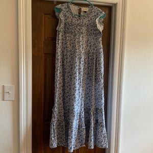 Floral midi (almost maxi) dress